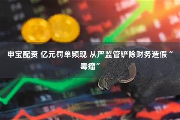 申宝配资 亿元罚单频现 从严监管铲除财务造假“毒瘤”