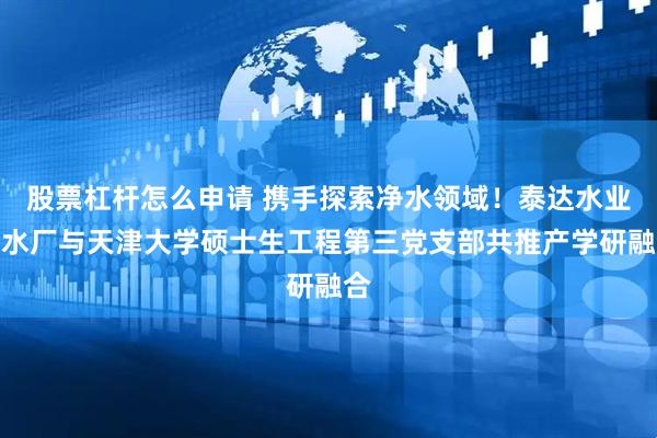 股票杠杆怎么申请 携手探索净水领域！泰达水业净水厂与天津大学硕士生工程第三党支部共推产学研融合