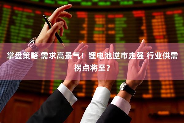 掌盘策略 需求高景气！锂电池逆市走强 行业供需拐点将至？